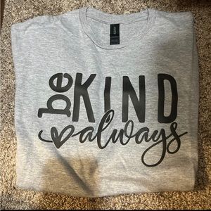 New Puff Letter Be Kind Always Medium Gildan Tee